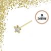 KODY PIERCING 9K Solid Golg Straight Nose Stud Piercing Jewel Adorned With A 3mm CZ Cubic Zirconia Star - Quality Piercing