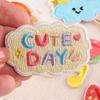 Embroidery Label Cartoon Animation Rainbow English Letter Patch Sticker Clothing Accessories Hand Account DIY Self-adhesive Cloth Sticker