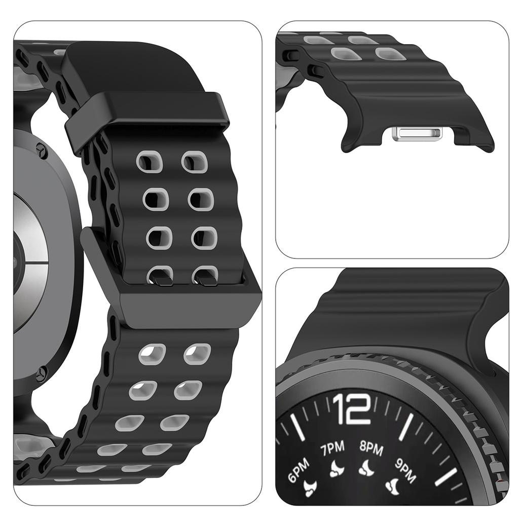 Морской ремешок для Samsung Galaxy Watch 8 Classic Аксессуары Двухцветный Спортивный силиконовый браслет Ремешки для Galaxy Watch 8 40 мм 44 мм