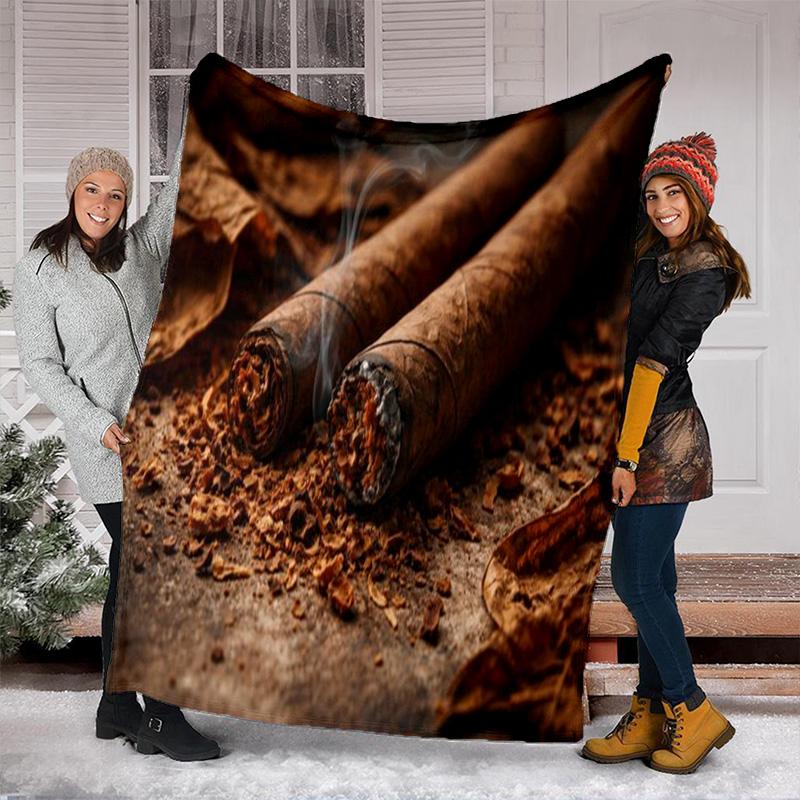 Coffee Bean Cigar Blanket Soft Comfortable All Seasons Perfect Sofa Office Naps Trips Birthday Gift Christmas Present