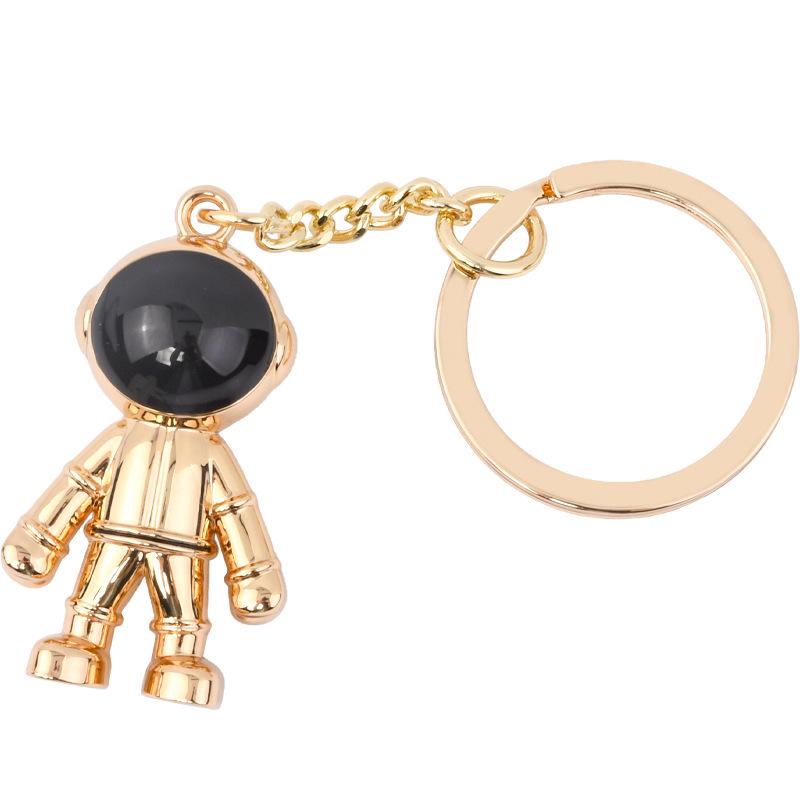 Astronaut Spaceman Keychain: Personalized Men's Metal Car Logo Pendant Gift