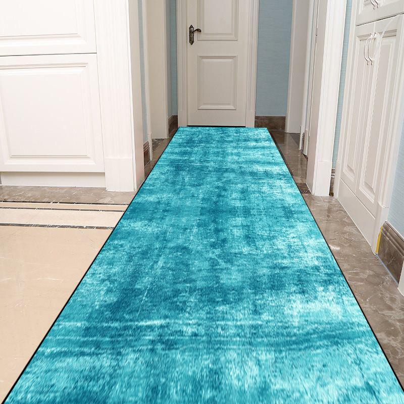 Однотонный ковер для коридора Нескользящий Зеленый Коридорные ковры Роскошный стиль Домашний декор Ковровая дорожка для холла Коврик для прихожей Настраиваемый