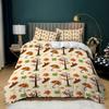 Korean Simple Three-Piece Set Love Leaf Kit Quilt Cover Bedding