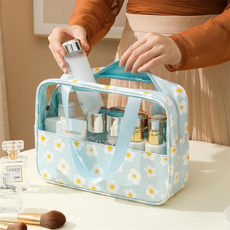 Bag Macaron Transparent Makeup Printed Bag Portable Storage Bag Bath Bag