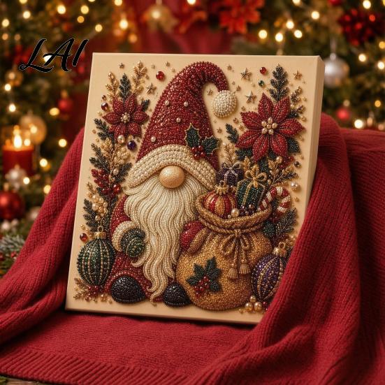 Creative Hobby Kits Christmas Faux Pearl Art Kit Tree Wreath Painting DIY Artistic Relaxation Activities Sparkling Diamond Craft Kit for Adults