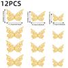 12 PCS Christmas Hollow Butterfly Wall Murals Stickers Removable 3D Wall Decals Birthday Party Decors