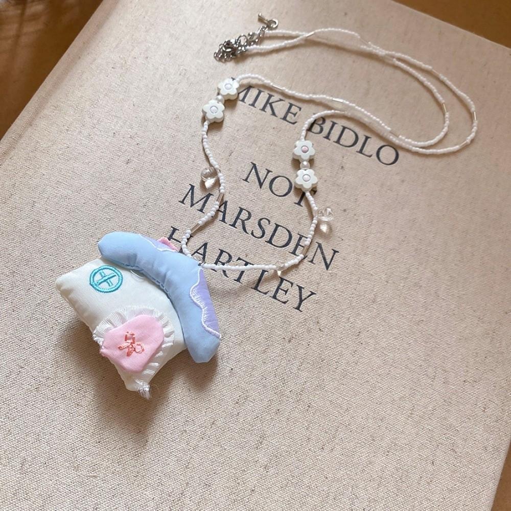 Flower Korean Beaded Necklace Jewelry Clavicle Necklace Y2K Ins Fashion Bohemian Choker Women
