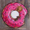 Round 3D Cute Food Pattern Printed Beach Towel Multi-Purpose Chiffon Towel Sunscreen Shawl Scarf