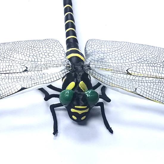 Fake Dragonfly Decoration with Lanyard/Pin Portable Outdoor Camping Gnats Fly Repellent Simulated 3D Dragonfly Model Ornament Kids Educational Toy