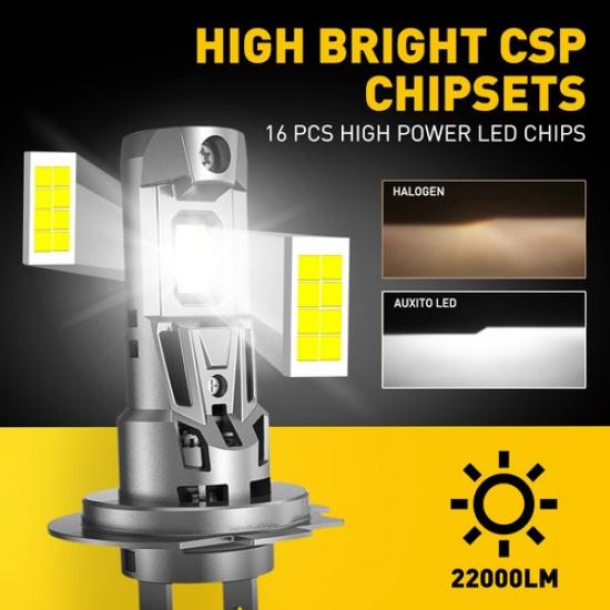 2X H7 Super Bright LED Headlight Bulbs Conversion High Low Beam 6500K White EOA