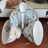 220ml Nordic Bone China Coffee Cup Set, Vintage English Style Tea & Coffee Mug Set