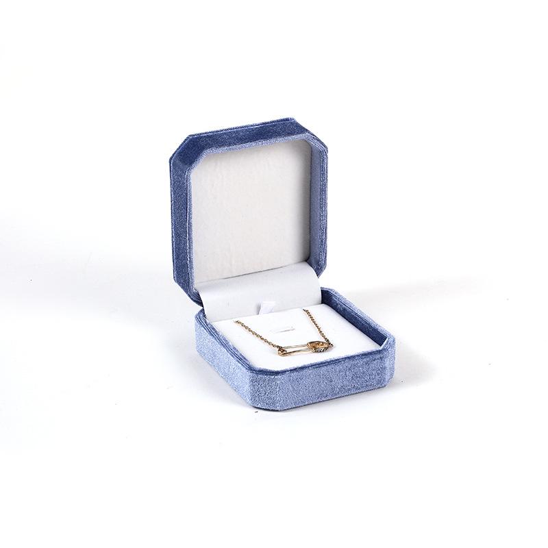 Элегантная бархатная восьмиугольная шкатулка для колец, браслетов, ожерелий и подвесок