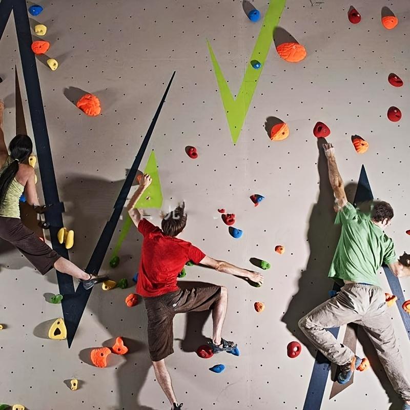 20 Набор для скалодрома с разноцветными ручками и упорами для ног Прочный ПЭ-материал Прочный Включает крепеж для установки в помещении