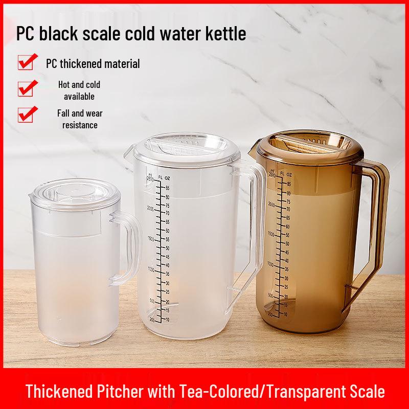 Пластиковый кувшин для холодной воды большой емкости, устойчивый к высоким температурам, для молочного чая, соков и кейтеринга