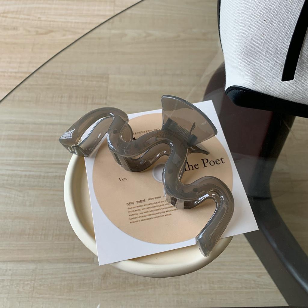 Волнистый зажим-краб для волос женский большой для ванны для хвостика пластиковый зажим для волос корейская заколка-желе заколки для волос аксессуары для волос для девочек