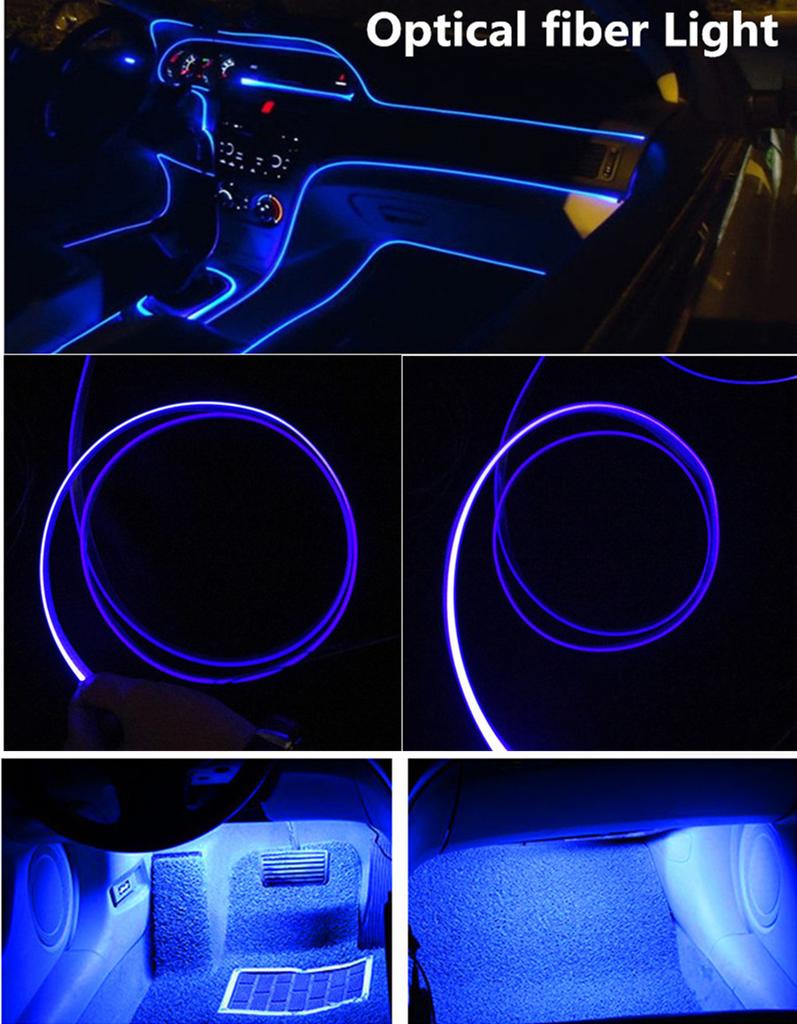 RGB LED Оптическая Светодиодная Лента 9-в-1 Управление через Bluetooth Приложение 12В Стайлинг Автомобиля