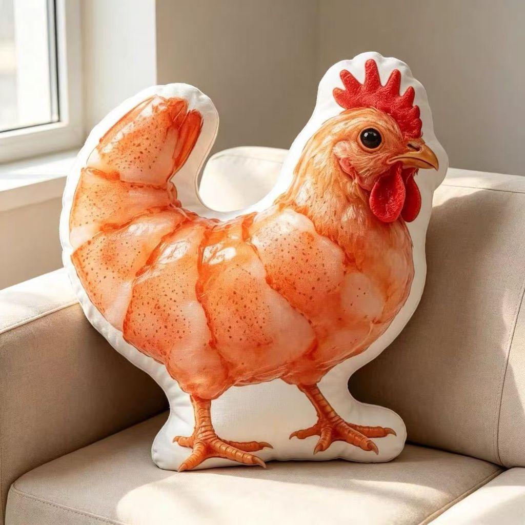 Плюшевая игрушка Голова Кошки Собаки Курицы 3D Кукла Милая Набитая Животная Курица Для Детей и Девочек