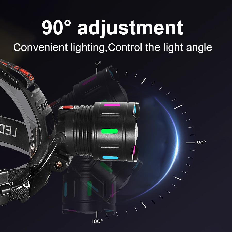 30 Вт светодиодный налобный фонарь, супер яркий, мощный налобный светильник, светящийся ночник для рыбалки, 18650, регулируемый налобный фонарь