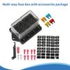 4-12 Way Fuses Block Box Holder with Standard Circuit 12V-32V for Automotive Truck Boat Marine