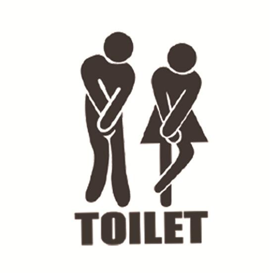 WC Toilet Entrance Sign Door Wall Sticker Decal Waterproof Mural Home Decoration