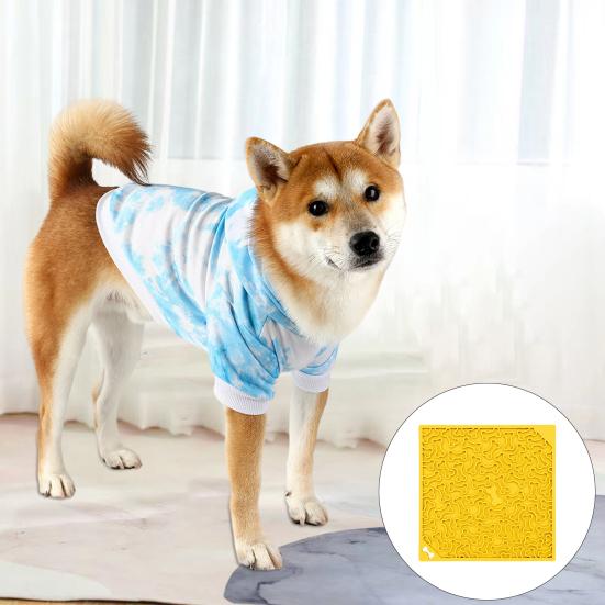 Коврик для медленного кормления собак, силиконовая подушка для лизания с присоской, коврик-головоломка с кормом для домашних животных, коврик для медленного кормления собак и кошек