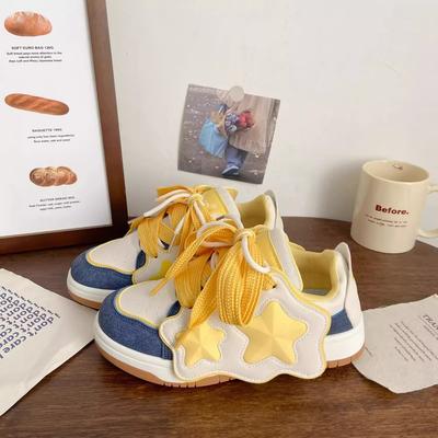 Популярные кеды для скейтборда «звезда», американские ретро, нишевый дизайн, повседневная обувь на платформе, универсальная спортивная обувь