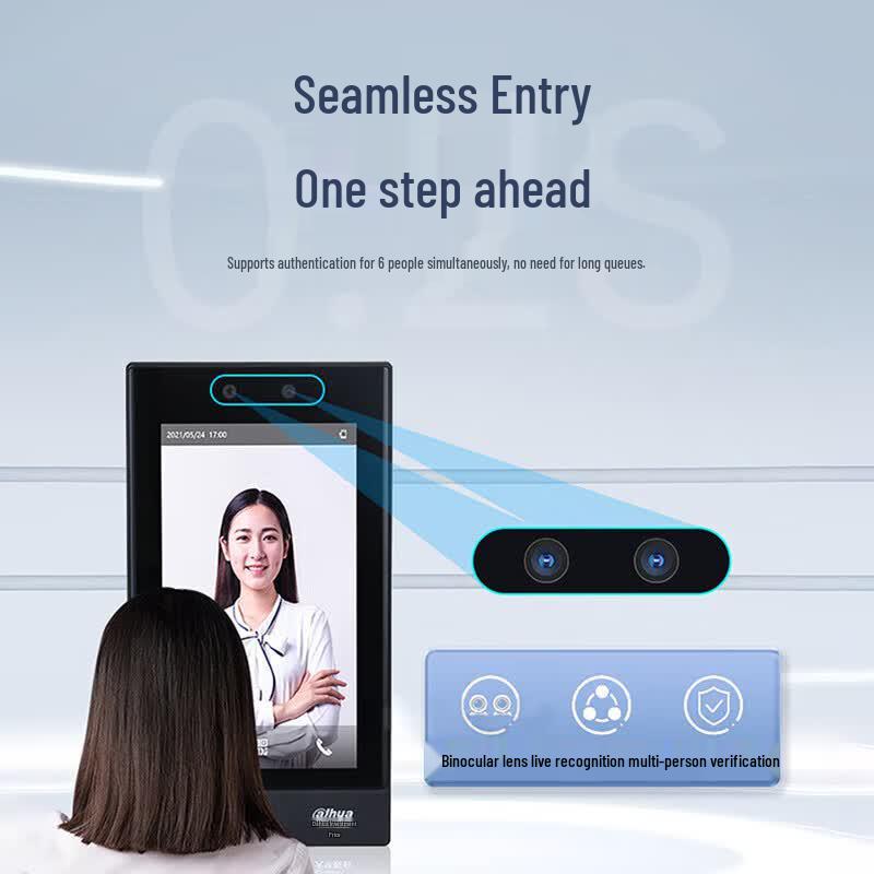 Dahua 7-inch Smart Face and Fingerprint Access Control Terminal CN plug (adapter included)