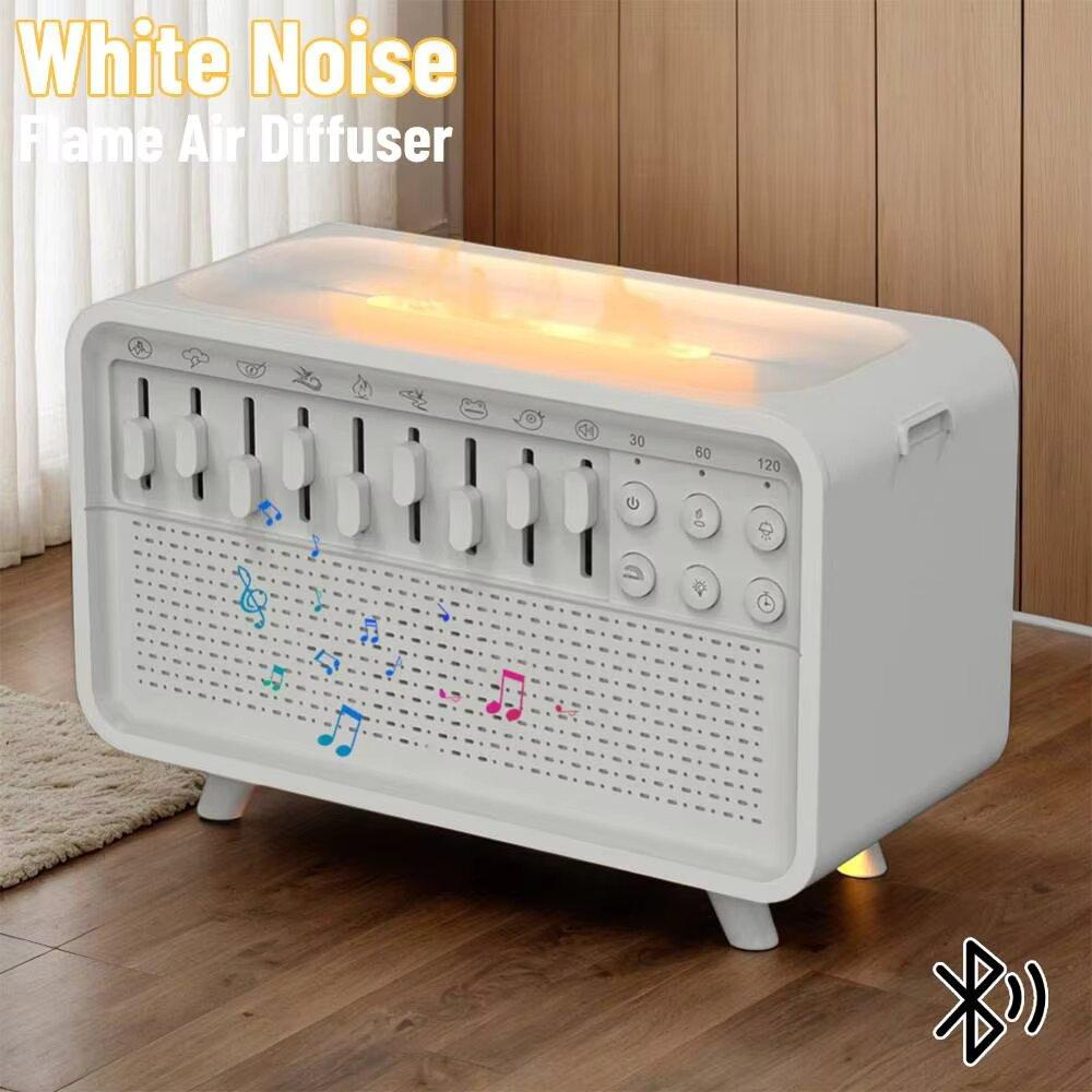 Светодиодная машина для сна со звуками природы, портативный BT-динамик с таймером, увлажнитель для эфирных масел для спальни, гостиной, прикроватной тумбочки