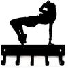 1pc  Hip Hop Girl Dance - Key Hooks Holder - 6 Inch Wide/9 Inch Wide Metal Wall Art Metal Sandblasted, Iron Art,Coat Hanger