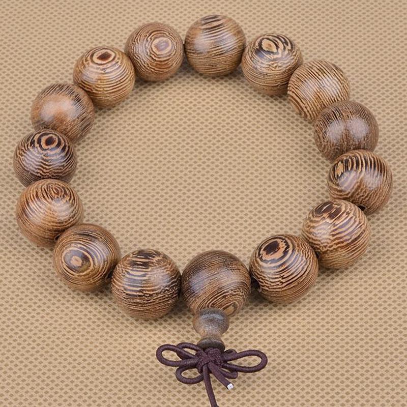 Natural Wenge Bead Bracelet Single Circle Bead Bracelet