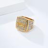 New Hiphop KUYA Ring for Men Stainless Steel Shinny Clear Zircon Ring Fashion Jewelry