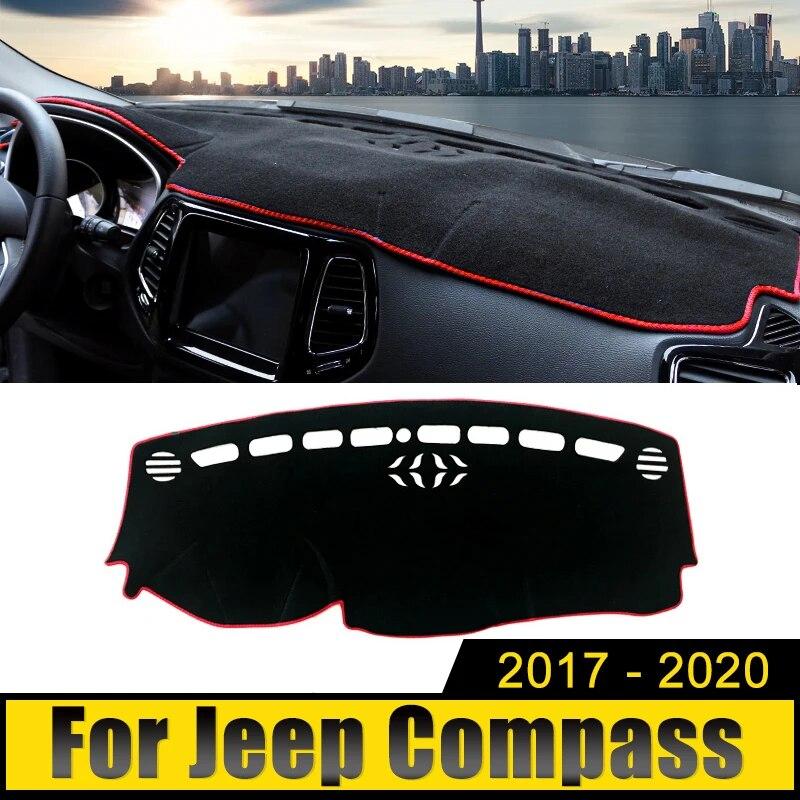 Для Jeep Compass 2017 2018 LHD приборная панель автомобиля козырек от солнца, избегайте легких подушечек, анти-УФ-коврик, нескользящий чехол, ковры