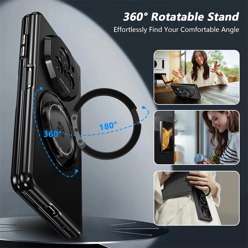 Матовый однотонный чехол для телефона Honor Magic V3 v3 с жесткой защитой, противоударная защитная пленка с чехлом-держателем