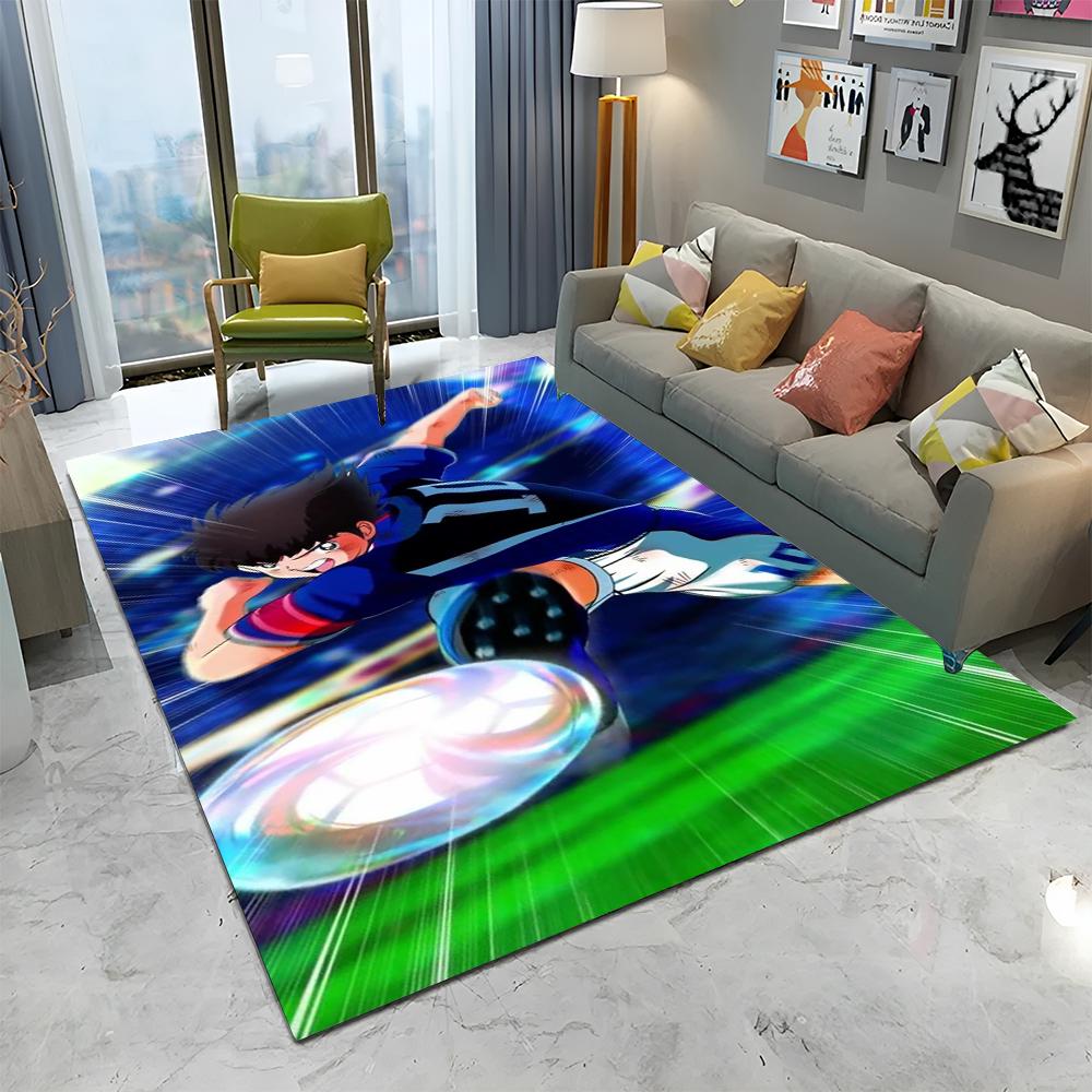 Anime Captain Tsubasa Soccer Cartoon Carpet Rug for Home Living Room Bedroom Sofa Doormat Decor,kids Area Rug Non-slip Floor Mat