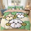 New Chiikawa Bedding Set 3D Digital Printed Hachiware Momonga Duvet Cover Set With Pillowcases Animes Quilt Cover Twin Full