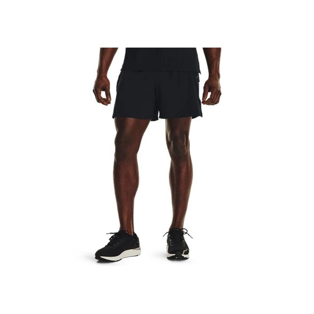 Under Armour Pure Color Brand Logo Sports Shorts Men Bottoms Black 1376509-001