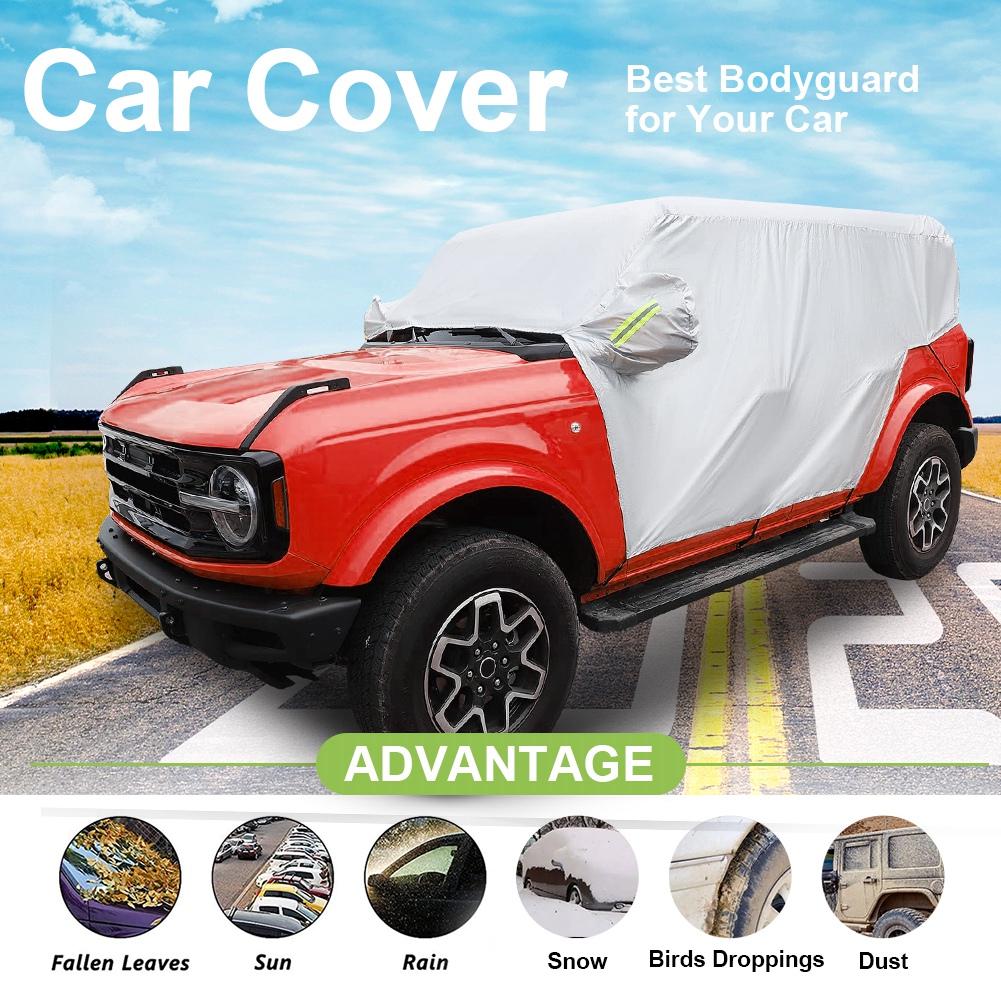 Верхний чехол для автомобиля Ford Bronco 2 двери/4 двери 2021-2023 года, водонепроницаемый защитный чехол для половины крыши от снега, дождя, пыли