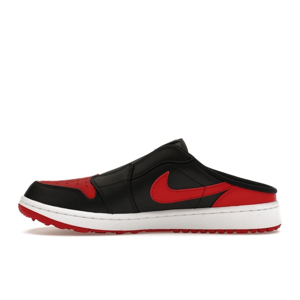 Air Jordan 1 Mule Golf Bred Unisex Sneakers Black White Varsity-Red FJ1214-001