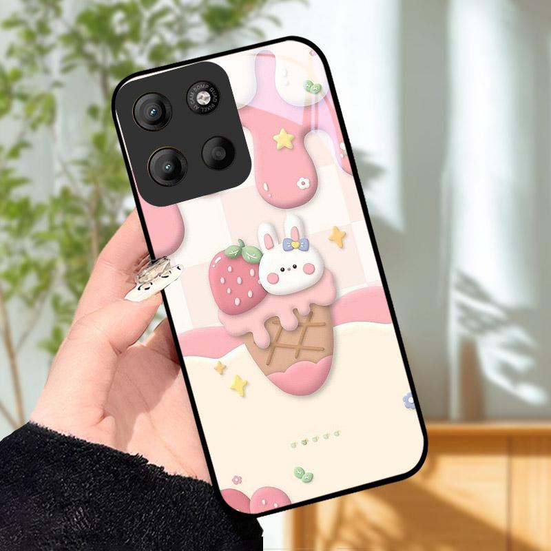 For Motorola Moto G15 Case Coque For Motorola MotoG15 Phone Case Luxury Tempered Glass Phone Cover G 15 Camera Protective Shell