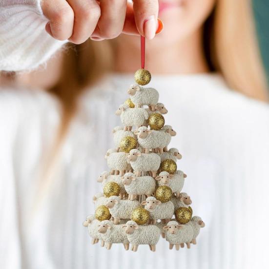 Подвеска-пирамидка с животными, Подвеска на новогоднюю елку с животными, 2D акриловое подвесное украшение для рождественской елки, брелок для рюкзака, для автомобиля