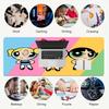 1Pc Powerpuff Girls Adventure Gaming Mouse Pad Keyboard Desk Mat Non-slip Rubber Lock Edge Waterproof Computer Mousepad for Office Home Decor Y1397