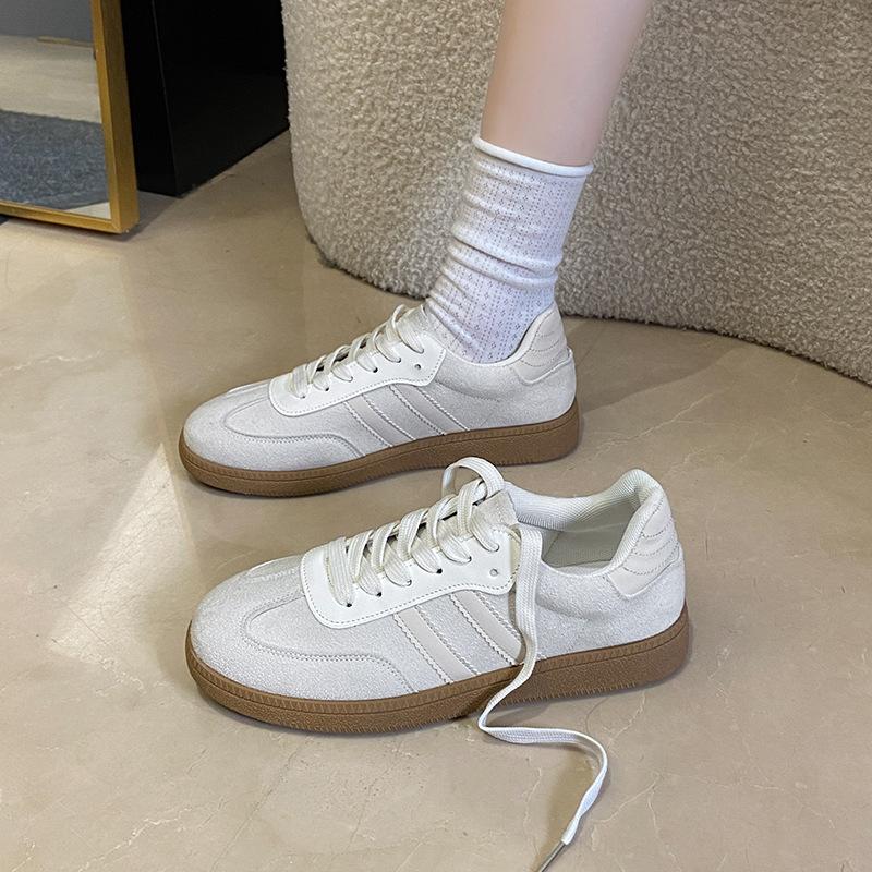 Large Size Casual Matte Board Shoes Women'S Sports Versatile Retro Single Shoes Student Board Shoes German Training Shoes Women'S Shoes