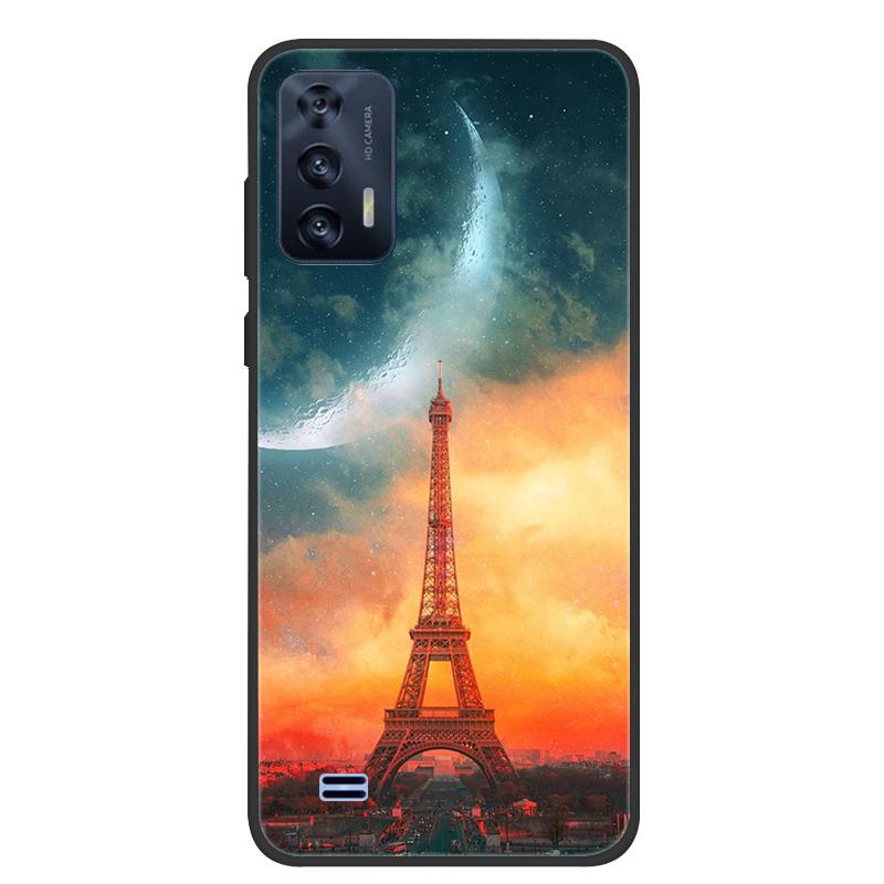 For OUKITEL C31 Case Butterfly Painted Soft Black Silicone Bumper Phone Cover for Oukitel C31 C 31 OukitelC31 Case Coque Fundas