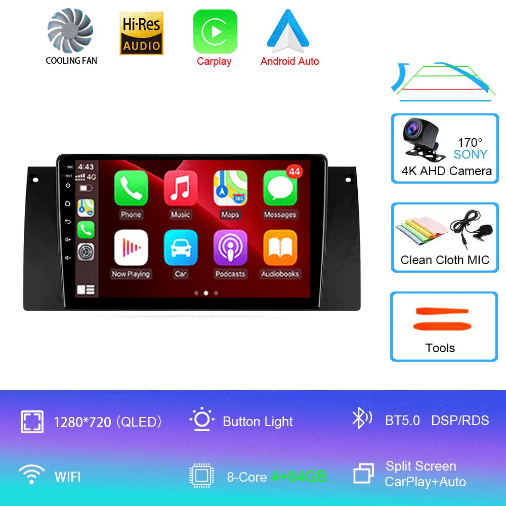 Android Автомагнитола 14 Для BMW X5 E39 E53 1999 - 2006 Мультимедийный Видеоплеер Стерео Навигация GPS Нет 2din 2 дин dvd