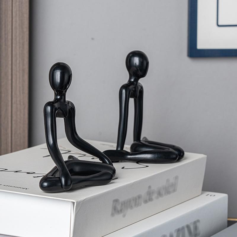 Статуя скандинавского абстрактного мыслителя, абстрактная фигура, скульптура, небольшие украшения, мини-современное искусство, настольный декор, ручная работа, творческая статуя