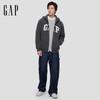Gap Unisex Fleece Contrast Logo Loose Fit Hooded Zip-Up Hoodie