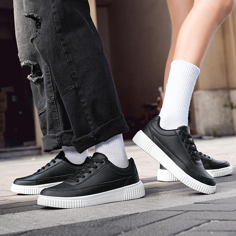 Модные мужские кожаные повседневные туфли на шнуровке весна-осень легкие удобные туфли на платформе мокасины мужские британские туфли на плоской подошве кроссовки