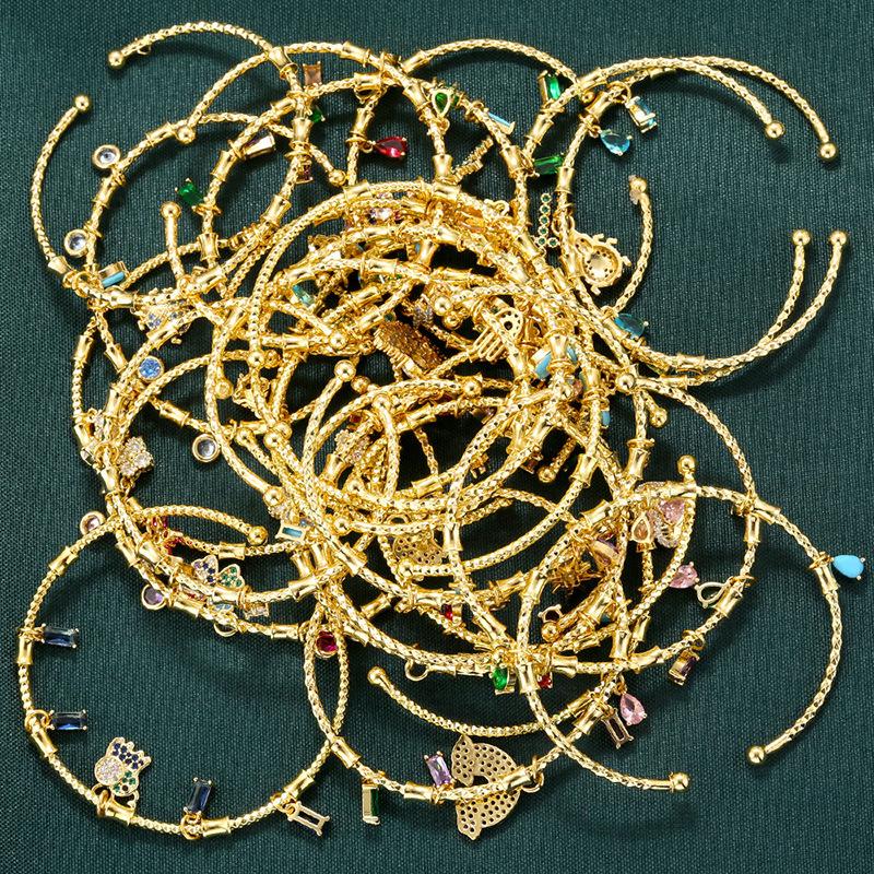 Beetle Octagram Rainbow Splicing Bracelet Personalized Geometric Water Drop Four-Leaf Clover Bracelet Vl648