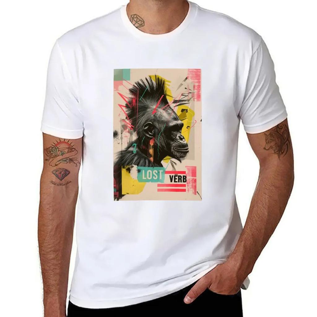 Lost Verb T-Shirt funny gifts oversized graphic tee T-shirts oversize valentines clothes outfits for men