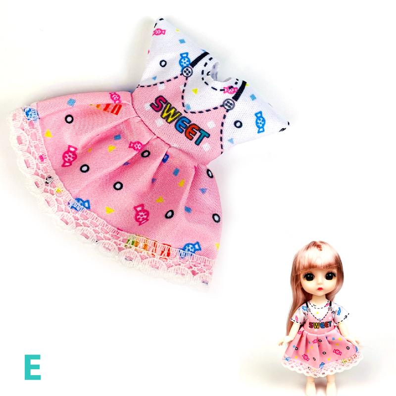 6 дюймов, 16 см, одежда для кукол, 17 см, кукла BJD Ob11, одежда для кукол, платье, повседневная юбка с домашними героями мультфильмов